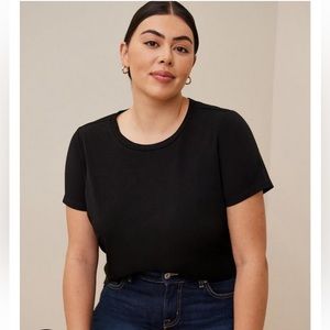 Studio knit crew neck tee